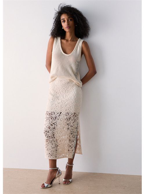 Gonna midi in macramè LIU JO | WA6361J7871/W9831